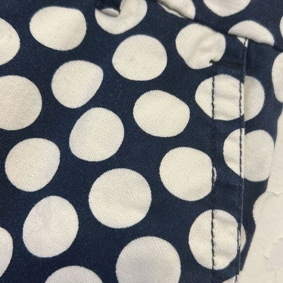 J Crew navy blue white circle ankle pants Curvy fit Size 12 EUC - Picture 4 of 9